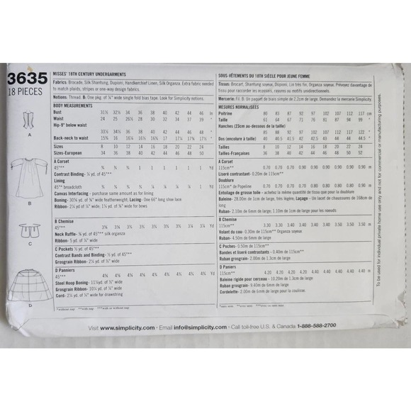 Simplicity 1773 H5 Size 6-14 Ladies Costume - Picture 4 of 4